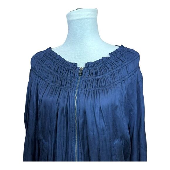 Anthropologie Love Sam Embroidered Bomber Jacket  small silk embroidery - Picture 4 of 11